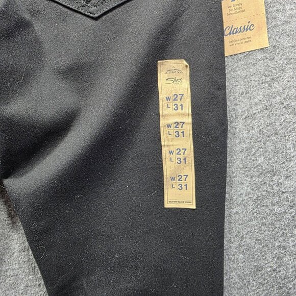 Silver Jeans Aiko Mid Super Skinny Jeans Womens 27x31 Black Stretch Fluid Denim - Picture 8 of 12